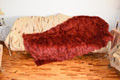 Red Fox Fur Blanket: Luxury Velvet Lined Throw, Home Decor