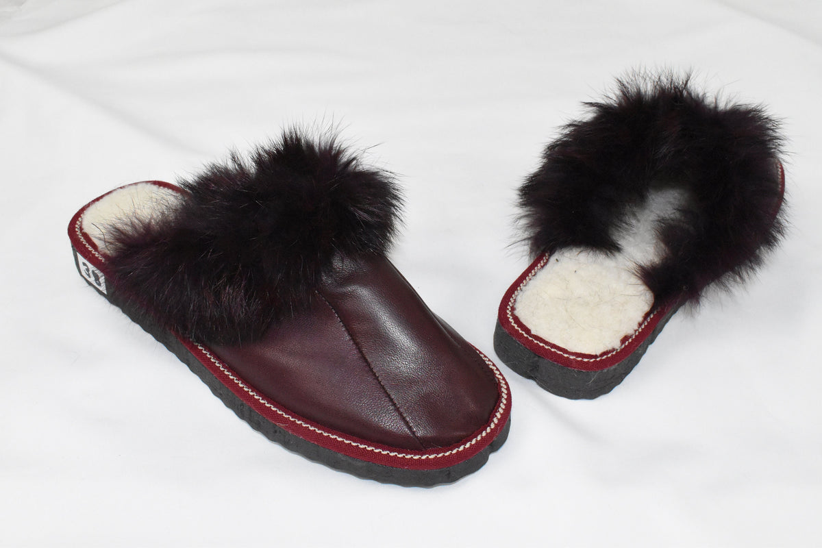 Women Sheepskin Slippers | Warm Fur slippers | Winter Slippers | Shearling Fur Slippers | Luxury Gift For Women