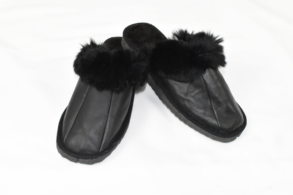 Γνήσιες Παντόφλες από δέρμα προβάτου | Γυναικείες παντόφλες με προβιά | Χειμερινές παντόφλες | Γούνινες παντόφλες (slides) | Υπέροχο δώρο για εκείνη