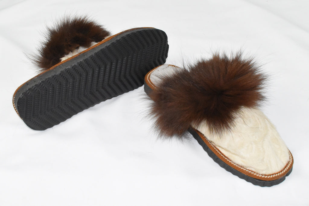 Women Slippers  made of Sheeskin  | Handmade  sheariling Fur Slippers | Winter slippers | Fur slides | Great gift for her