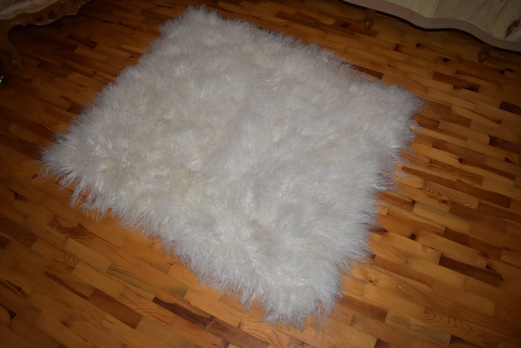 Tibet Lamb Fur Blanket | White tibet Lamp  Fur Throw | Fur Sofa Throw | Home Decor | Fur Accessories