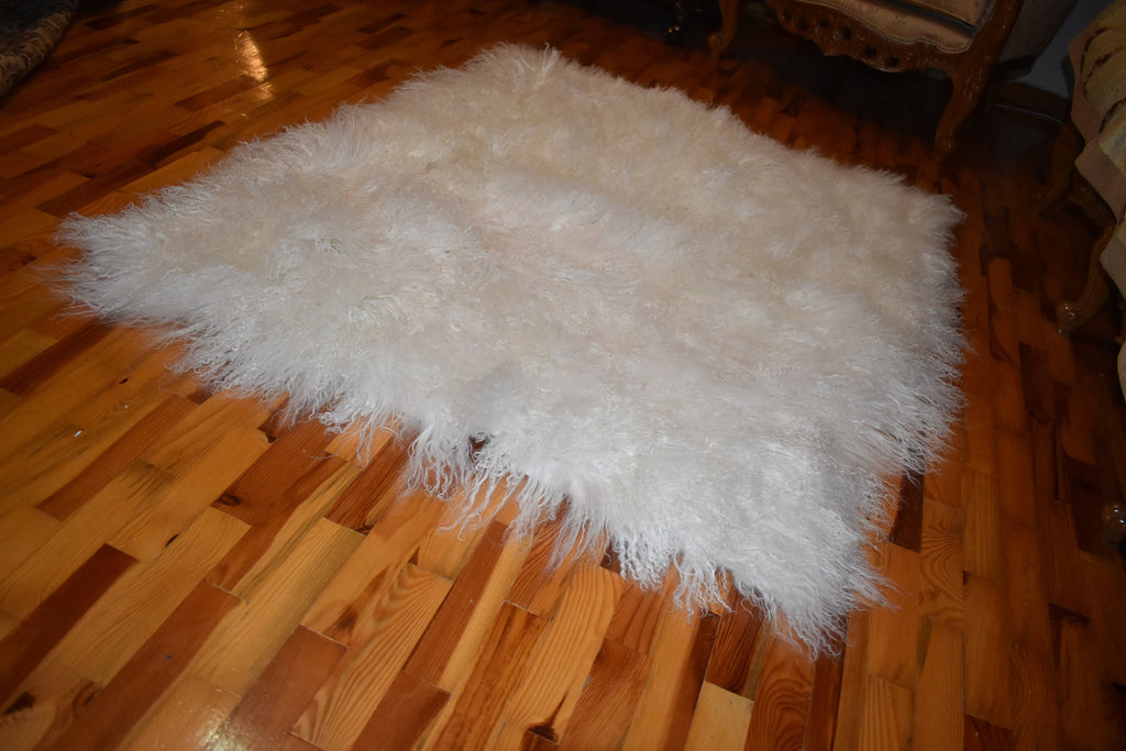 Tibet Lamb Fur Blanket | White tibet Lamp  Fur Throw | Fur Sofa Throw | Home Decor | Fur Accessories
