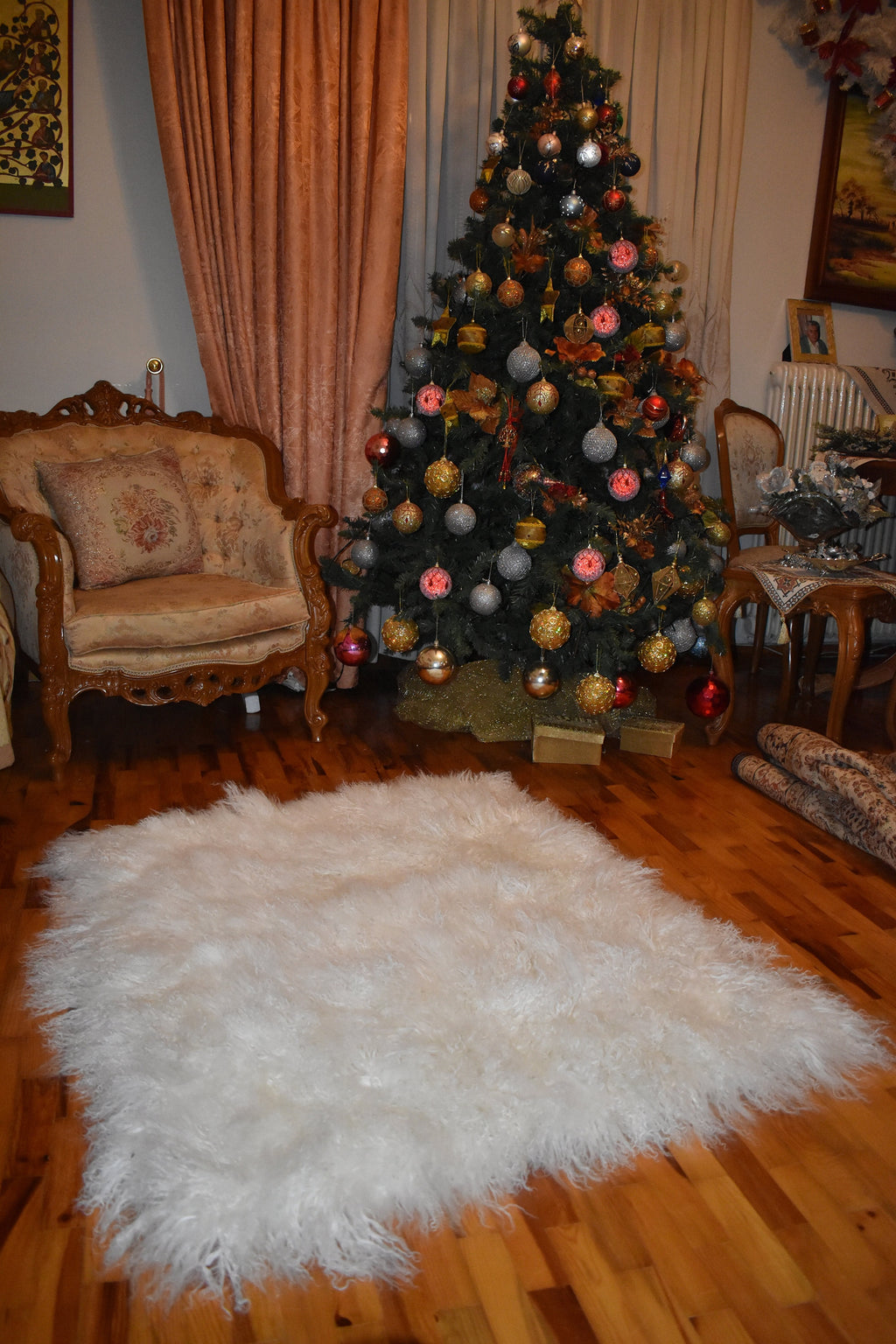Tibet Lamb Fur Blanket | White tibet Lamp  Fur Throw | Fur Sofa Throw | Home Decor | Fur Accessories