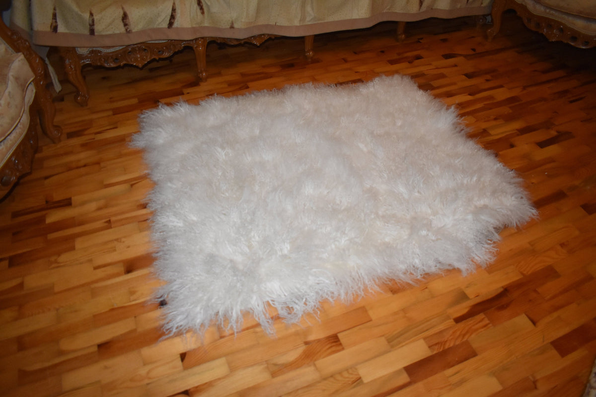 Tibet Lamb Fur Blanket | White tibet Lamp  Fur Throw | Fur Sofa Throw | Home Decor | Fur Accessories