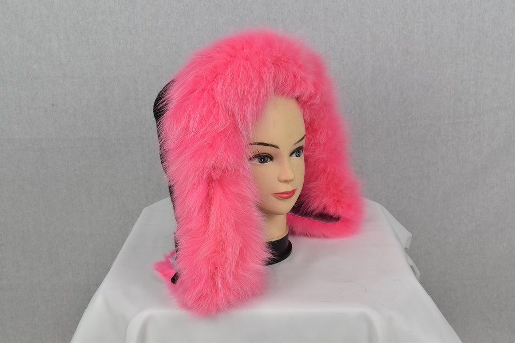 Fox Fur Trim For hood | Detachable Fur Trim | Pink Fur For Hood |  Fur collar  | Hood Trim detachable | DIY Hood Fur Trim