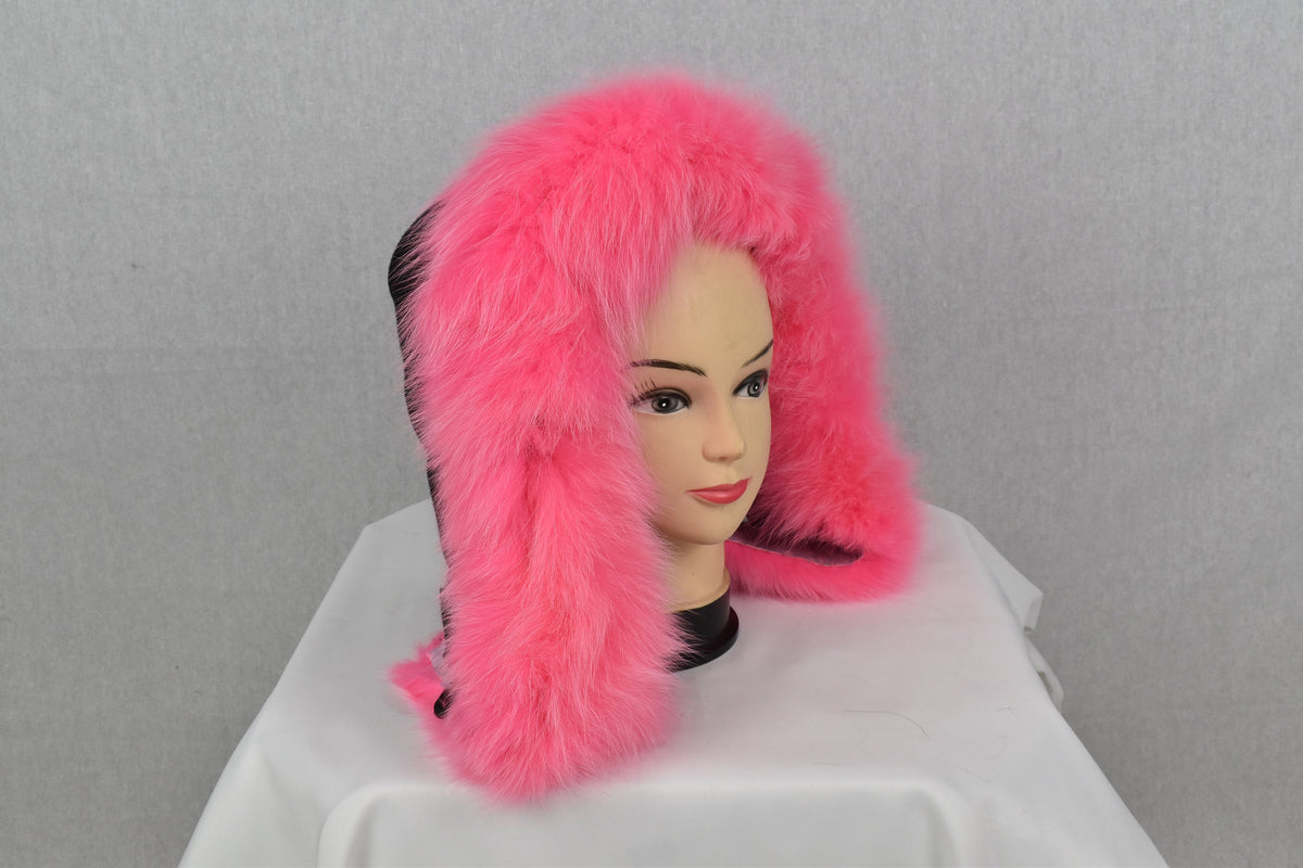 Fox Fur Trim For hood | Detachable Fur Trim | Pink Fur For Hood |  Fur collar  | Hood Trim detachable | DIY Hood Fur Trim