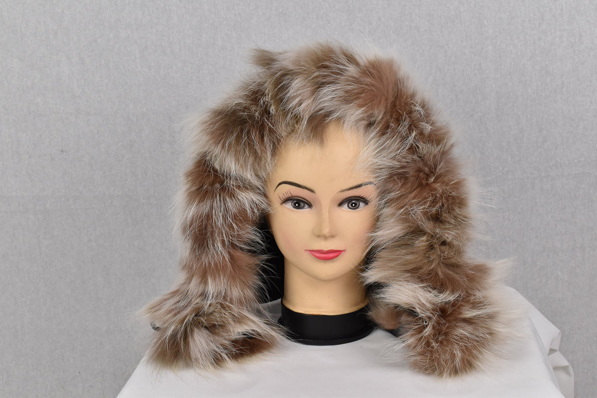 Detachable Fur Trim | Fox Fur Trim For hood | Beige Fur For Hood |  Fur collar  | Hood Trim detachable | DIY Hood Fur Trim