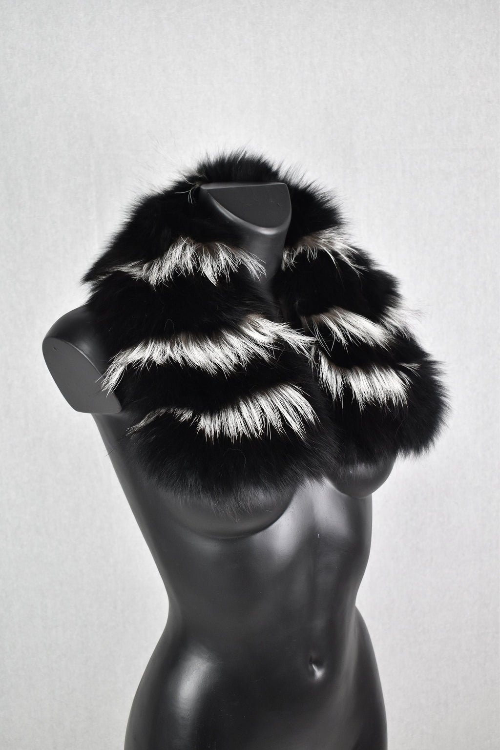 Natural Black Fox Fur collar , Winter Fur Collar Coat , Fur Collar and scarves, Detachable Small Fur Collar,Fur Accessories
