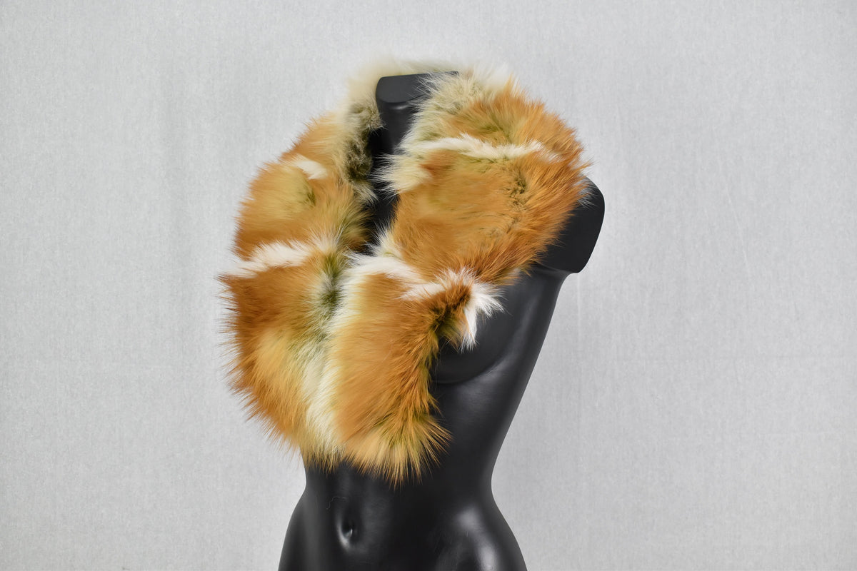 Beautiful Canadian Fox Fur Collar | Fur Collar For Coat And Jackets | Coat Collar | Fur Collar For Leather jacket | Detachable Fur collar