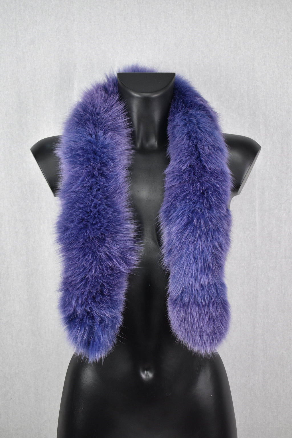 Fur Stipe  For Hood | Detachable Fur Trim For Hood | Fox Fur Collar |  Fur Scarf | Fur For Parka |Royal Purple Fur Stripe
