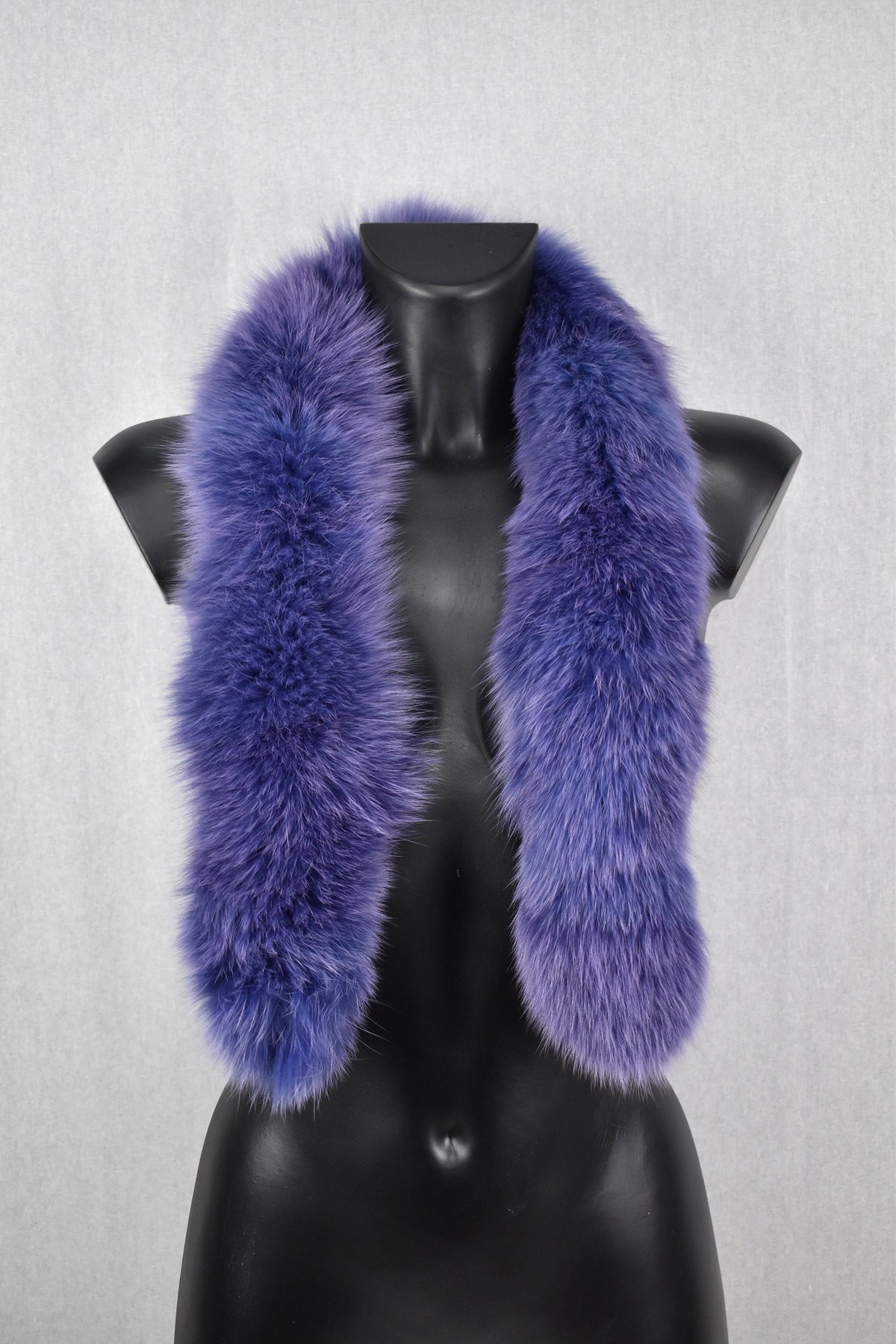 Fur Stipe  For Hood | Detachable Fur Trim For Hood | Fox Fur Collar |  Fur Scarf | Fur For Parka |Royal Purple Fur Stripe