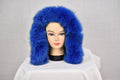 Detachable Fox  Fur Trim  For Parka | Fur Trim For hood | Royal blue Fur For Hood |  Fur collar  | Hood Trim detachable | DIY Hood Fur Trim