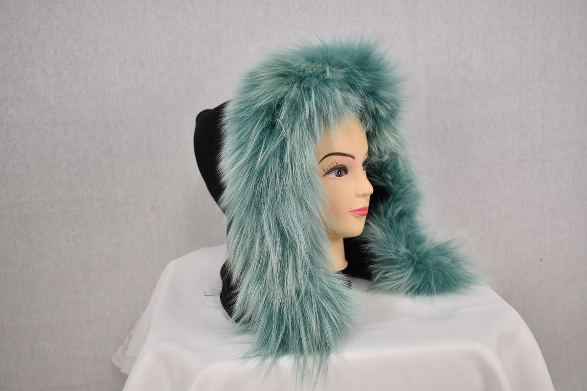 Removable Fur Hood  | Fox Fur Trim For hood | Fur Trim  For  jacket and Coat hood |  Fur collar  | Hood Trim detachable | DIY Hood Fur Trim