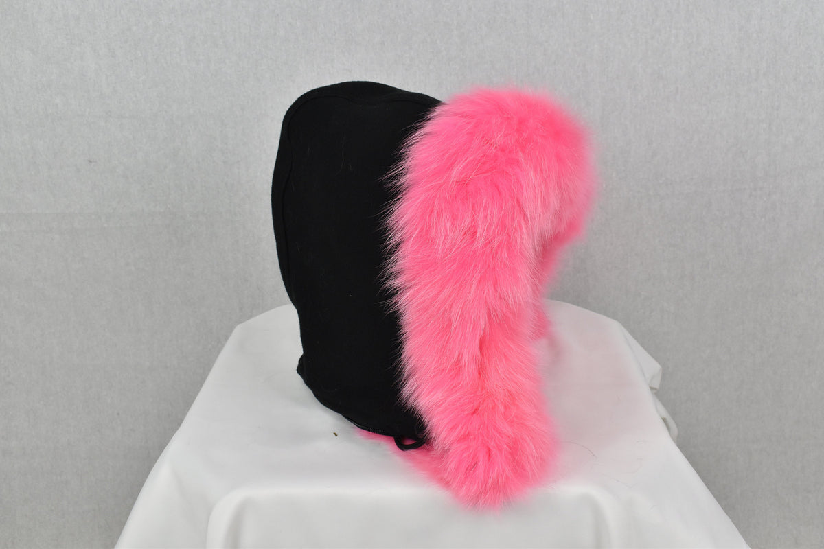 Fox Fur Trim For hood | Detachable Fur Trim | Pink Fur For Hood |  Fur collar  | Hood Trim detachable | DIY Hood Fur Trim