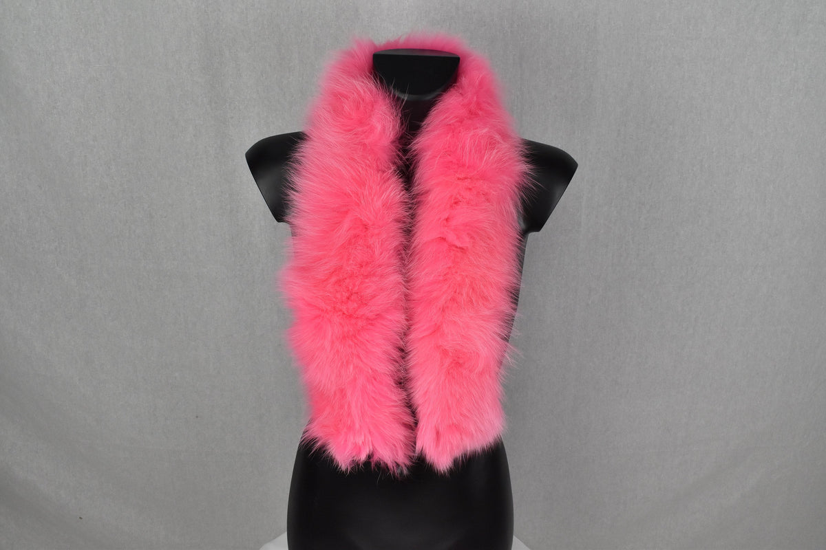 Fox Fur Trim For hood | Detachable Fur Trim | Pink Fur For Hood |  Fur collar  | Hood Trim detachable | DIY Hood Fur Trim
