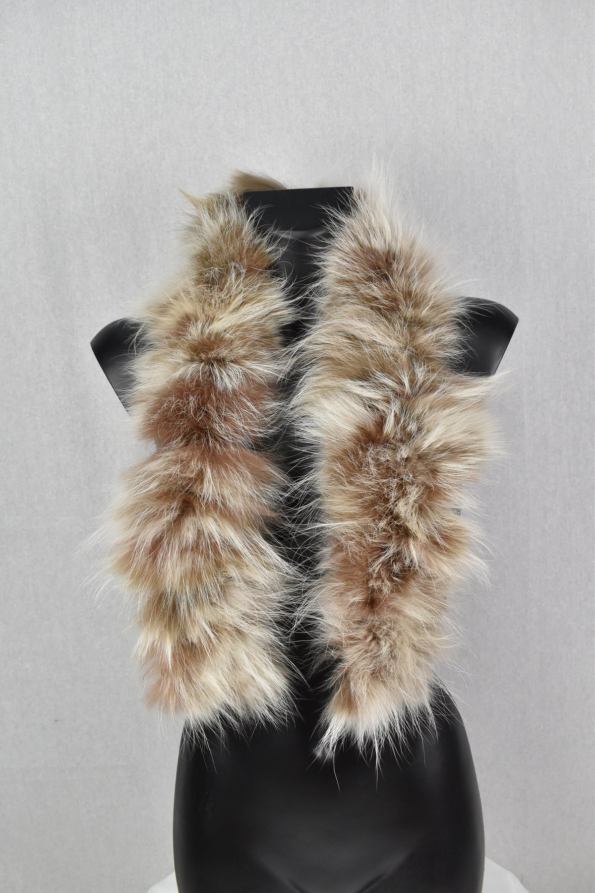 Detachable Fur Trim | Fox Fur Trim For hood | Beige Fur For Hood |  Fur collar  | Hood Trim detachable | DIY Hood Fur Trim