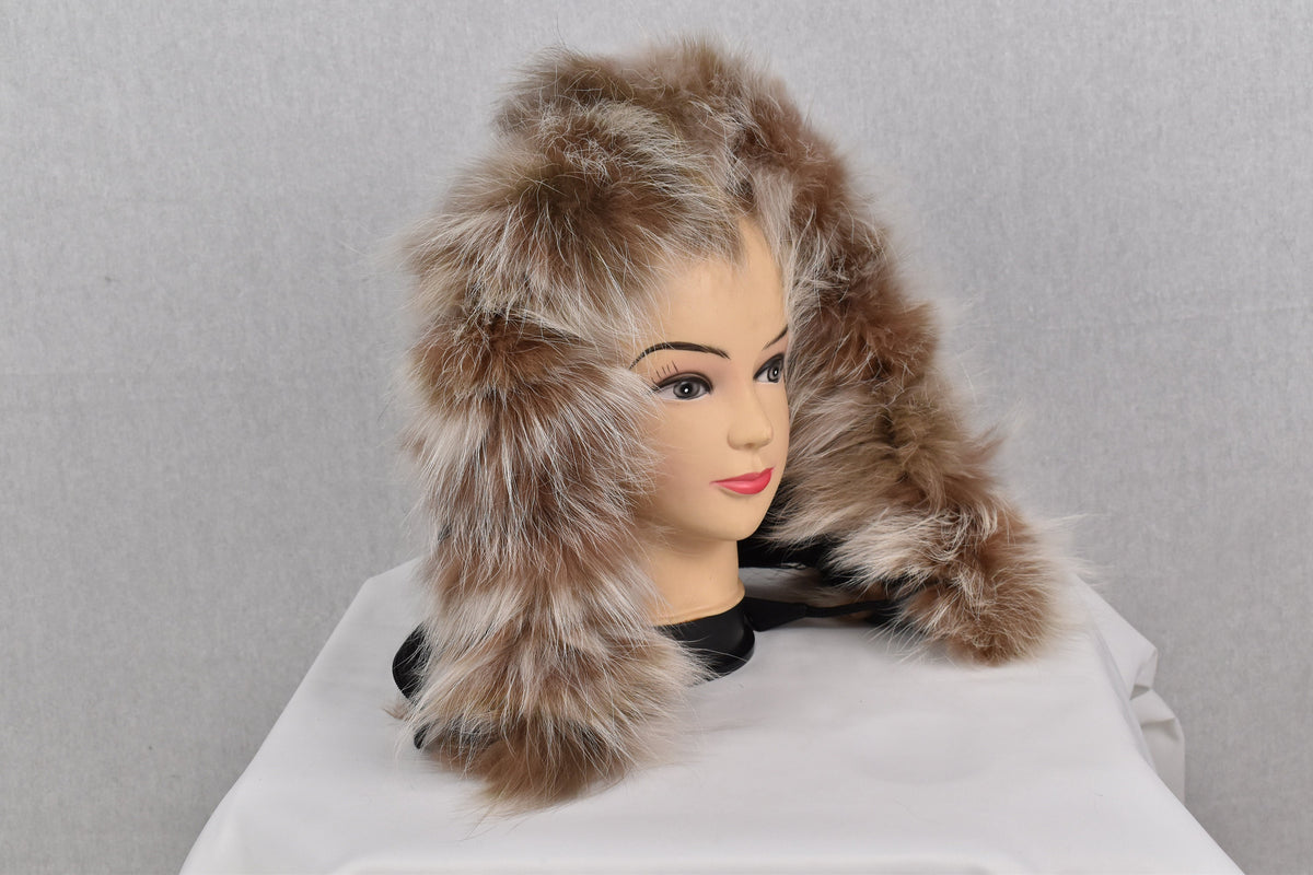 Detachable Fur Trim | Fox Fur Trim For hood | Beige Fur For Hood |  Fur collar  | Hood Trim detachable | DIY Hood Fur Trim