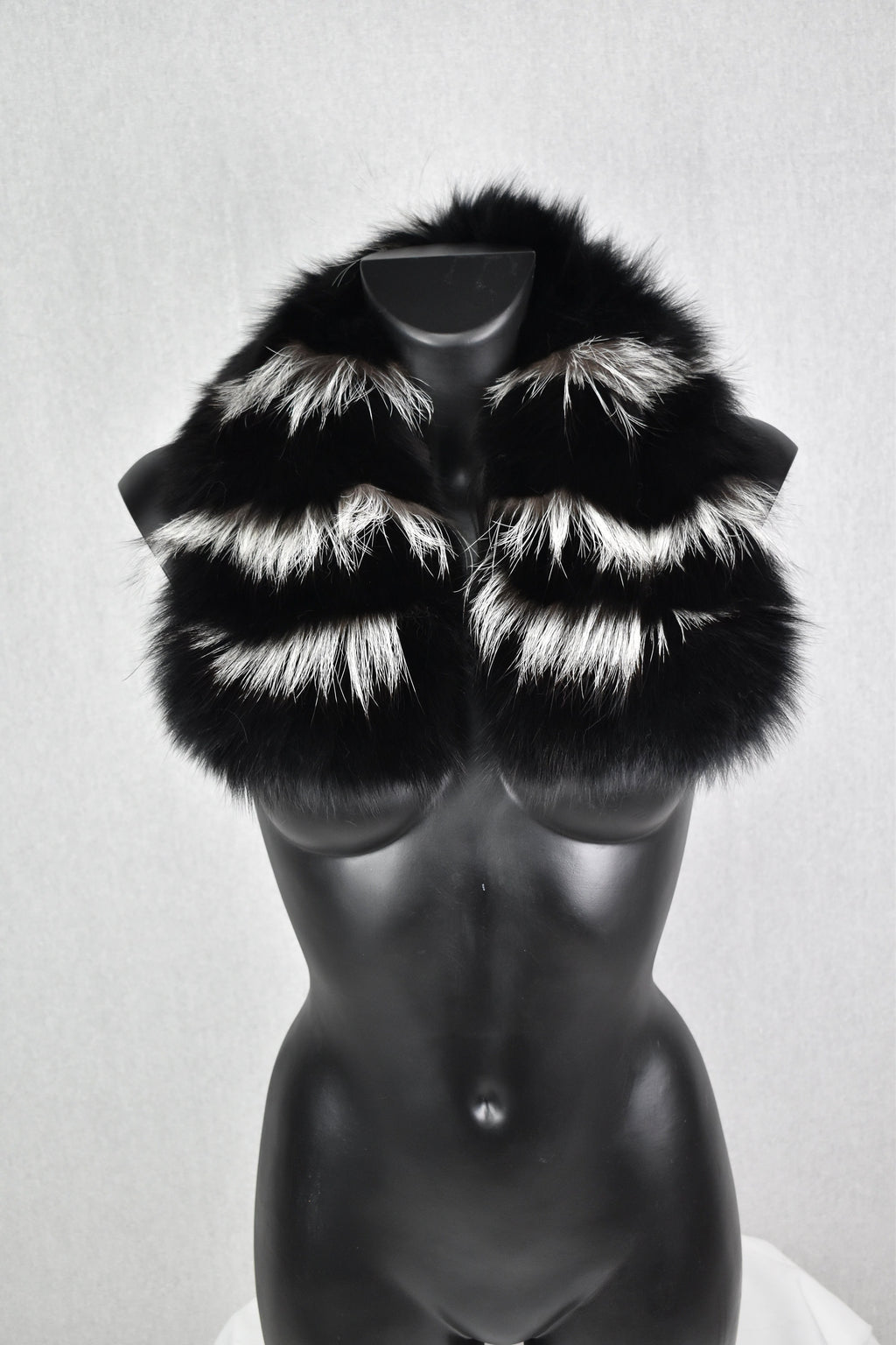 Natural Black Fox Fur collar , Winter Fur Collar Coat , Fur Collar and scarves, Detachable Small Fur Collar,Fur Accessories