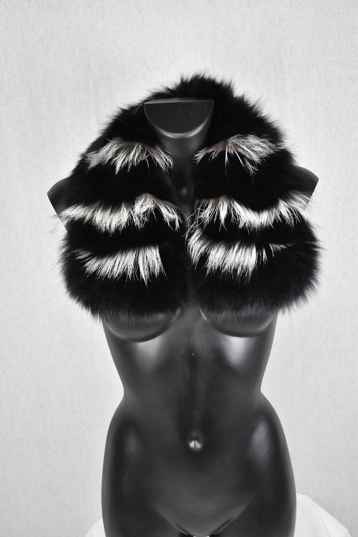 Natural Black Fox Fur collar , Winter Fur Collar Coat , Fur Collar and scarves, Detachable Small Fur Collar,Fur Accessories