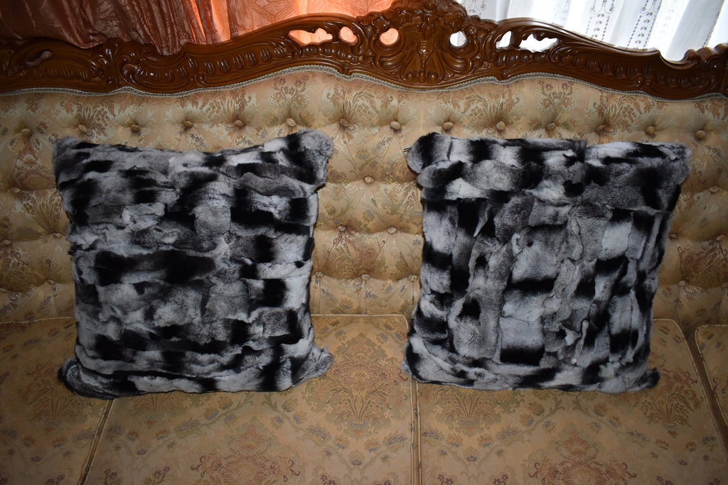 Fur pillow cover | Rex rabbit Fur Pillow Case | Home Decor Accessories | Fur Home Accessories