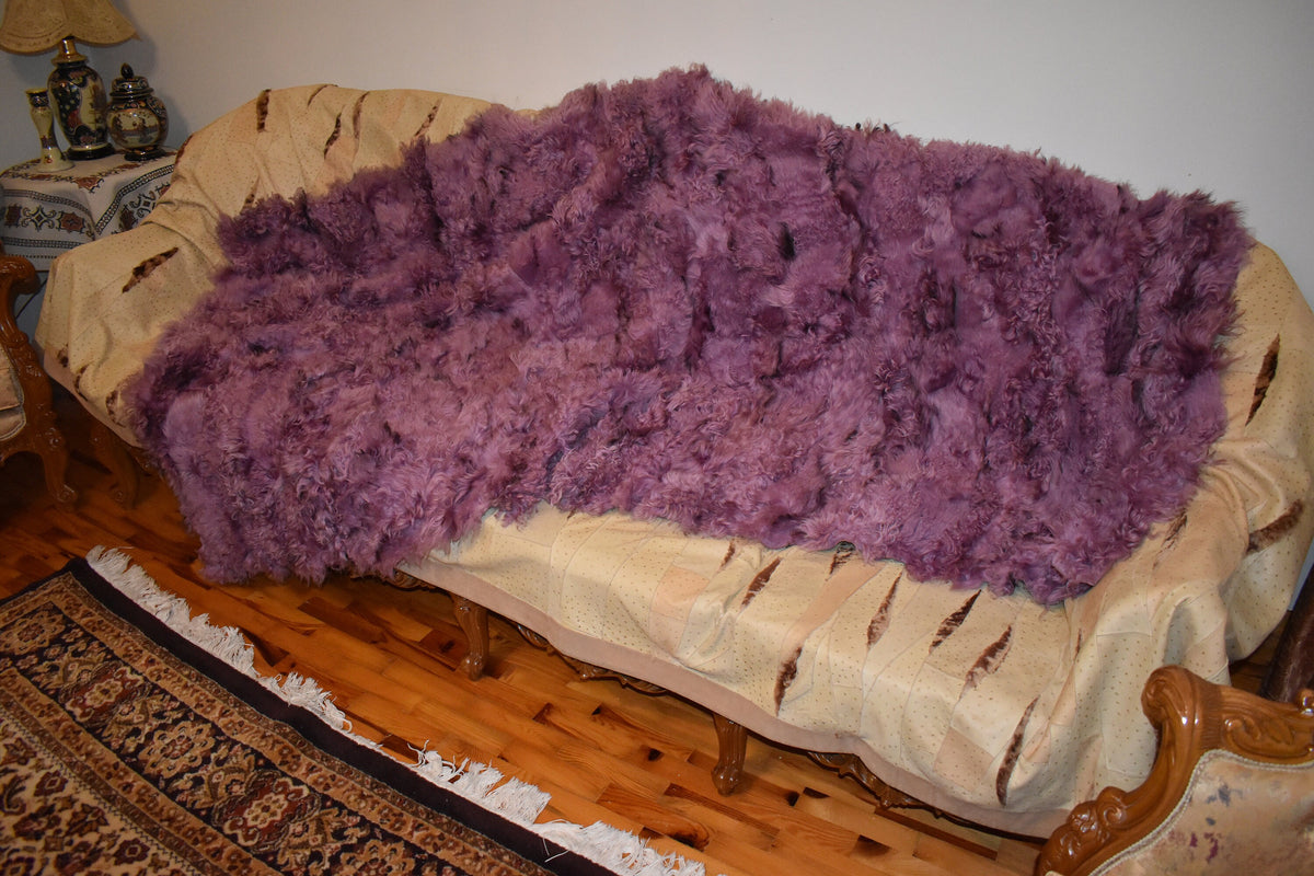 Throw Blanket | Sheepskin Fur Blanket | Natural Fur  Blanket |  Fur Throw | Fluffy Fur blanken Ideal For Your home decor