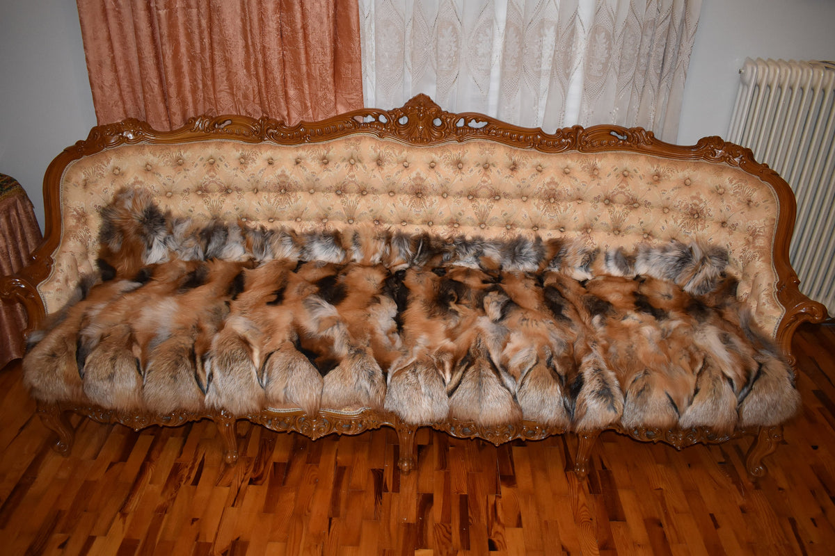 Fox Fur Throw Blanket | Fox Fur Blanket | Fox Fur Skin Plate | Natural Fur Blanket | Fur Throw |Fluffy Fur blanken Ideal For Your home decor