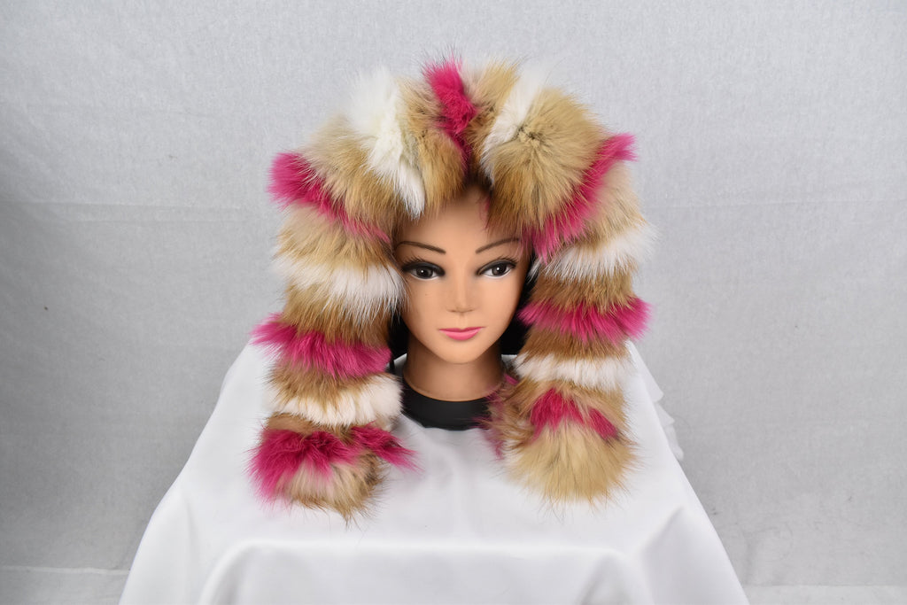 Detachable Fur Trim  For Parka | Fox Fur Trim For hood | Gold Fur For Hood |  Fur collar  | Hood Trim detachable | DIY Hood Fur Trim
