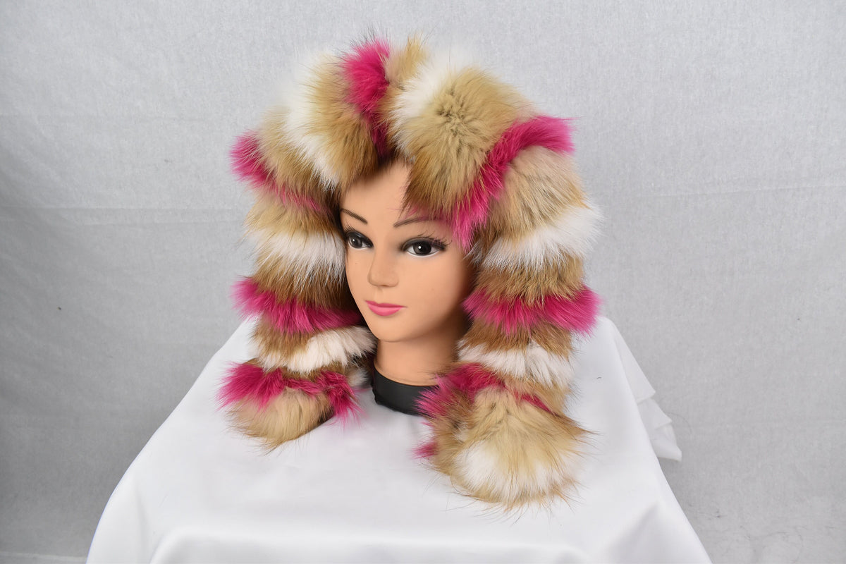 Detachable Fur Trim  For Parka | Fox Fur Trim For hood | Gold Fur For Hood |  Fur collar  | Hood Trim detachable | DIY Hood Fur Trim