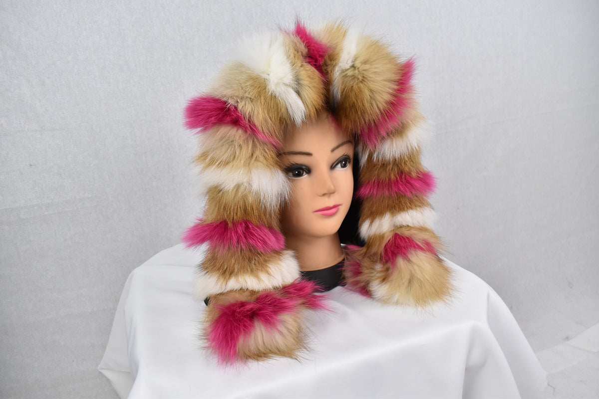 Detachable Fur Trim  For Parka | Fox Fur Trim For hood | Gold Fur For Hood |  Fur collar  | Hood Trim detachable | DIY Hood Fur Trim