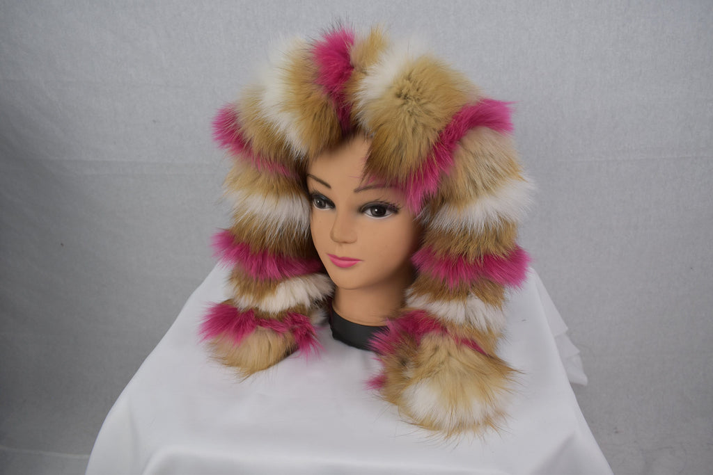 Detachable Fur Trim  For Parka | Fox Fur Trim For hood | Gold Fur For Hood |  Fur collar  | Hood Trim detachable | DIY Hood Fur Trim