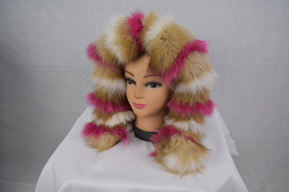 Detachable Fur Trim  For Parka | Fox Fur Trim For hood | Gold Fur For Hood |  Fur collar  | Hood Trim detachable | DIY Hood Fur Trim