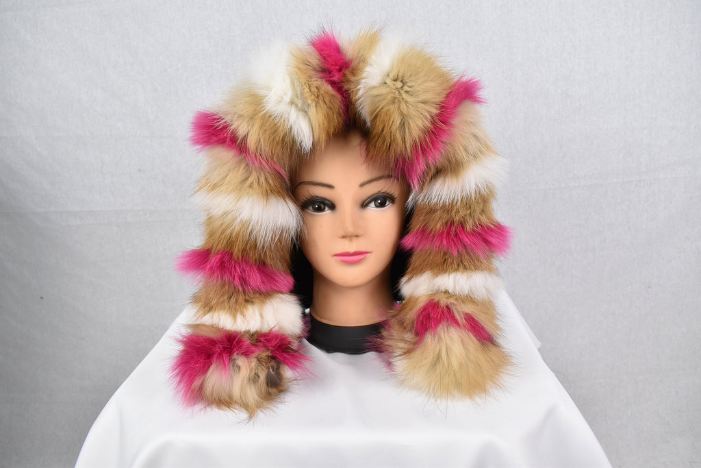 Detachable Fur Trim  For Parka | Fox Fur Trim For hood | Gold Fur For Hood |  Fur collar  | Hood Trim detachable | DIY Hood Fur Trim