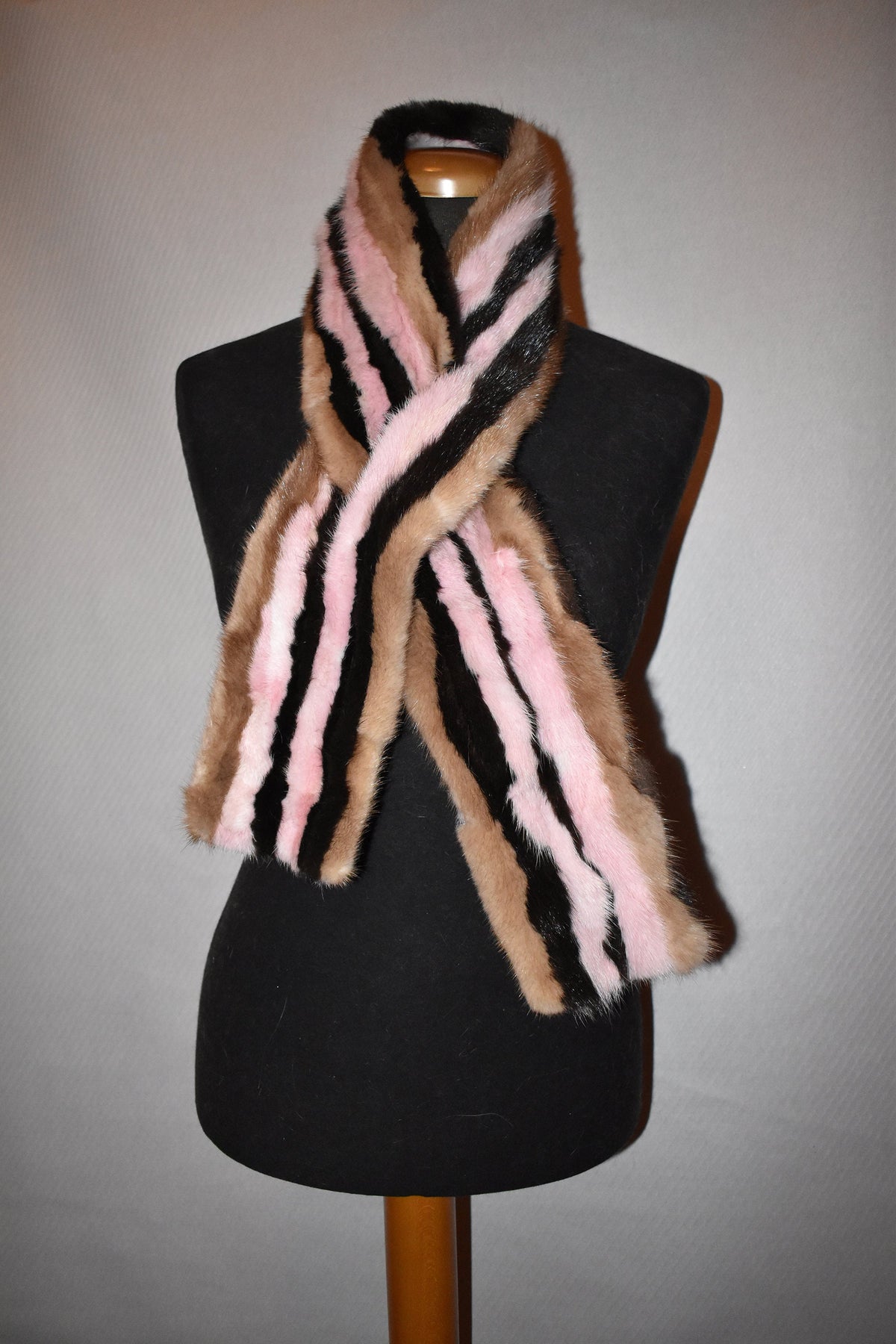 Beautiful Colorful  Real Mink  Fur Scarf. Mink fur scarf mix color!!! Luxury Gift For Her | Mother's day gift