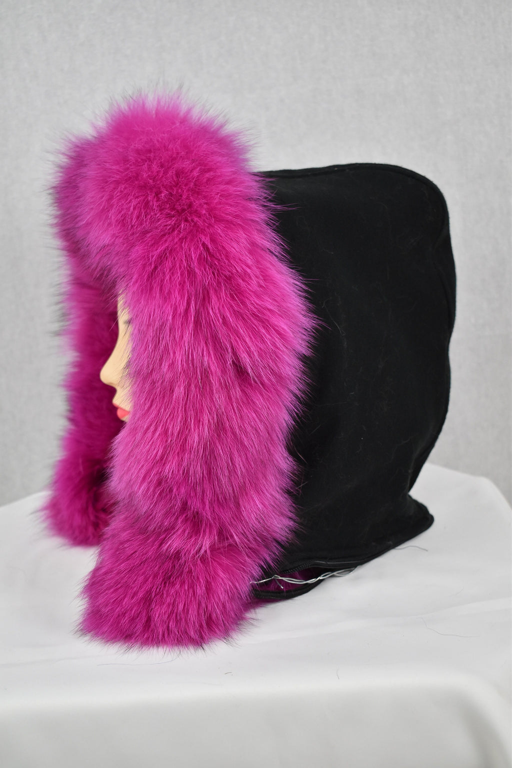 Removable Fur Hood  | Fox Fur Trim For hood | Fur Trim  For  jacket and Coat hood |  Fur collar  | Hood Trim detachable | DIY Hood Fur Trim