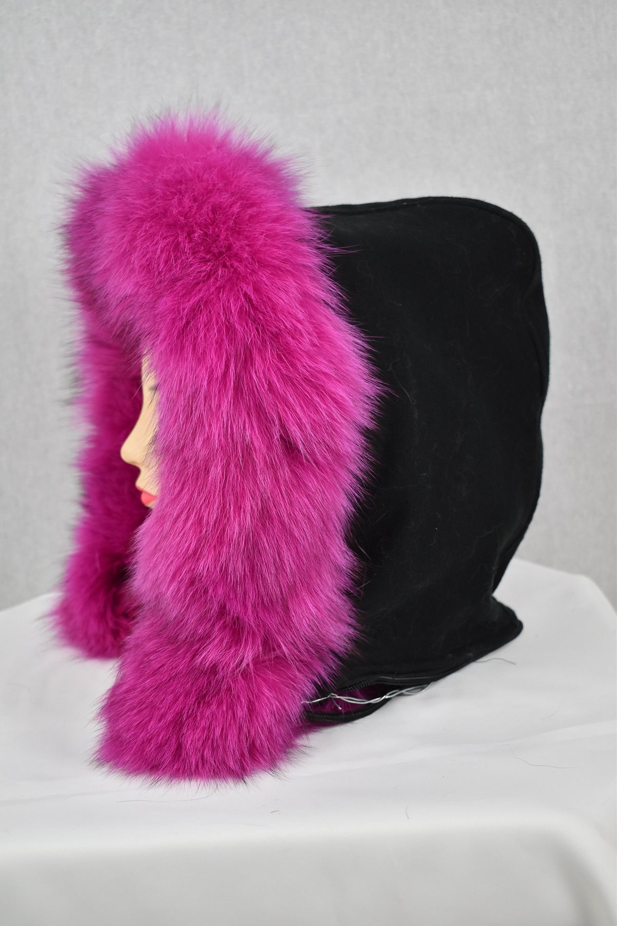 Removable Fur Hood  | Fox Fur Trim For hood | Fur Trim  For  jacket and Coat hood |  Fur collar  | Hood Trim detachable | DIY Hood Fur Trim