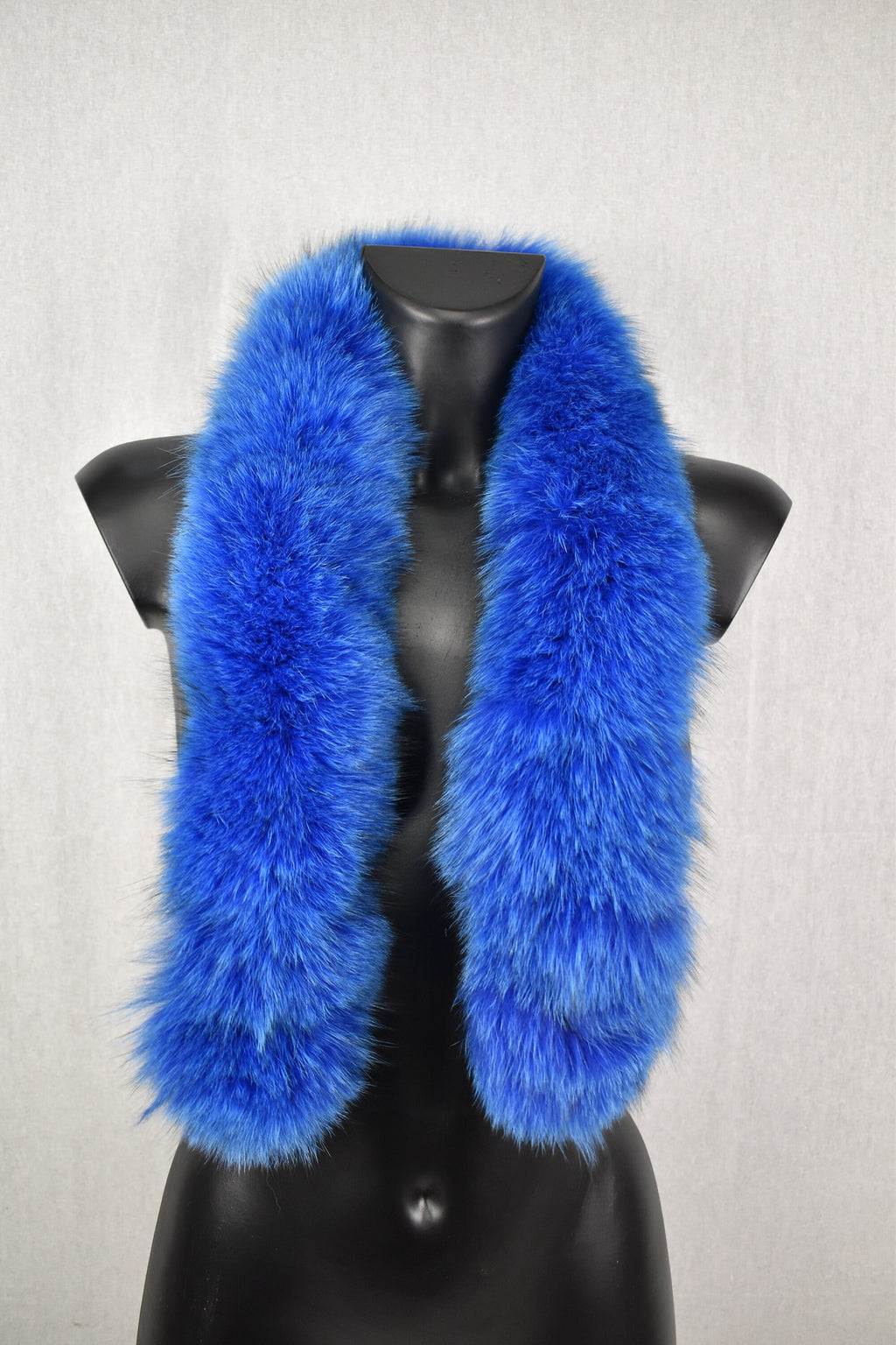 Detachable Fox  Fur Trim  For Parka | Fur Trim For hood | Royal blue Fur For Hood |  Fur collar  | Hood Trim detachable | DIY Hood Fur Trim