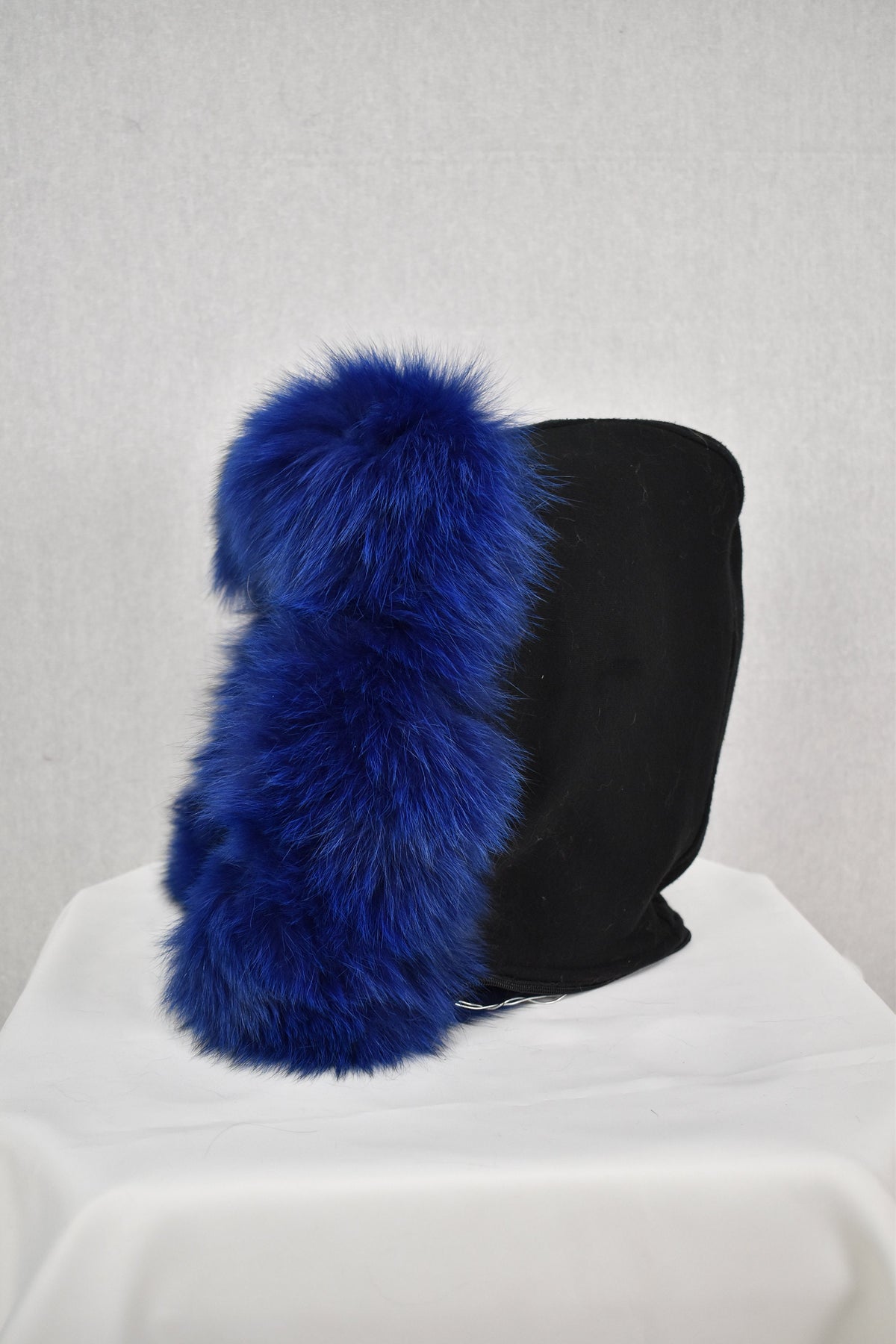 Fur Stipe  For Hood | Detachable Fur Trim For Hood | Fox Fur Collar |  Fur Scarf | Fur For Parka | Navy Blue Fur Stripe