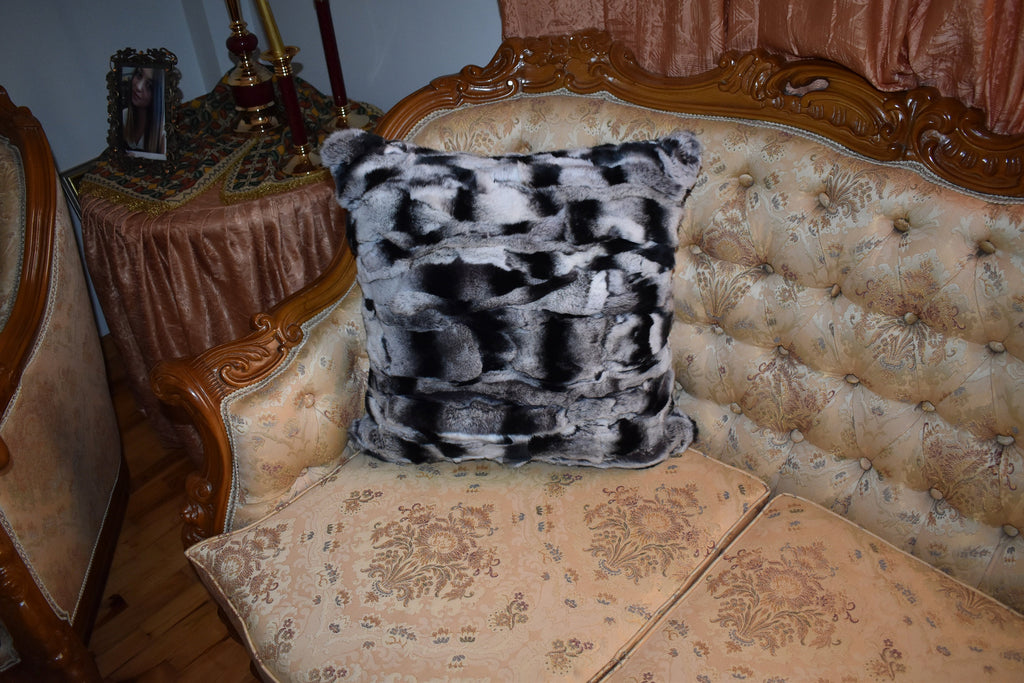 Fur pillow cover | Rex rabbit Fur Pillow Case | Home Decor Accessories | Fur Home Accessories