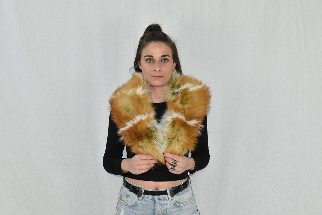 Beautiful Canadian Fox Fur Collar | Fur Collar For Coat And Jackets | Coat Collar | Fur Collar For Leather jacket | Detachable Fur collar