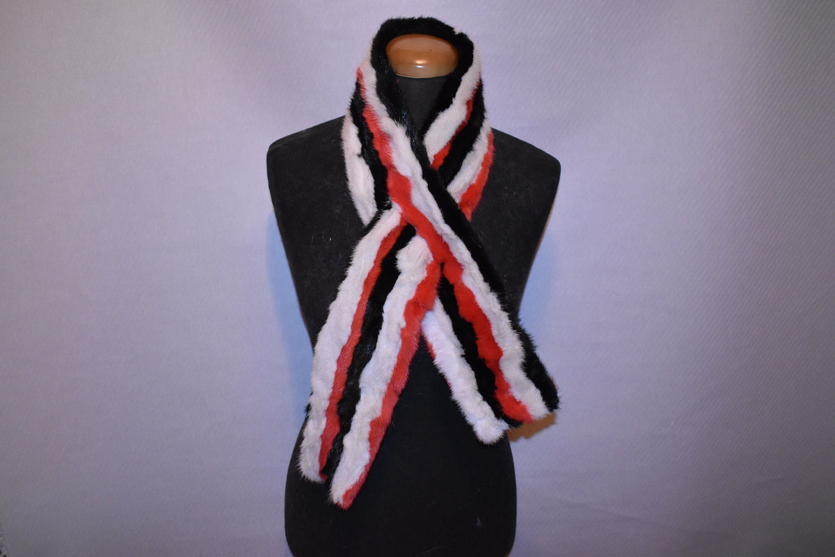 Beautiful Colorful  Real Mink  Fur Scarf. Mink fur scarf mix color!!! Gift For mom