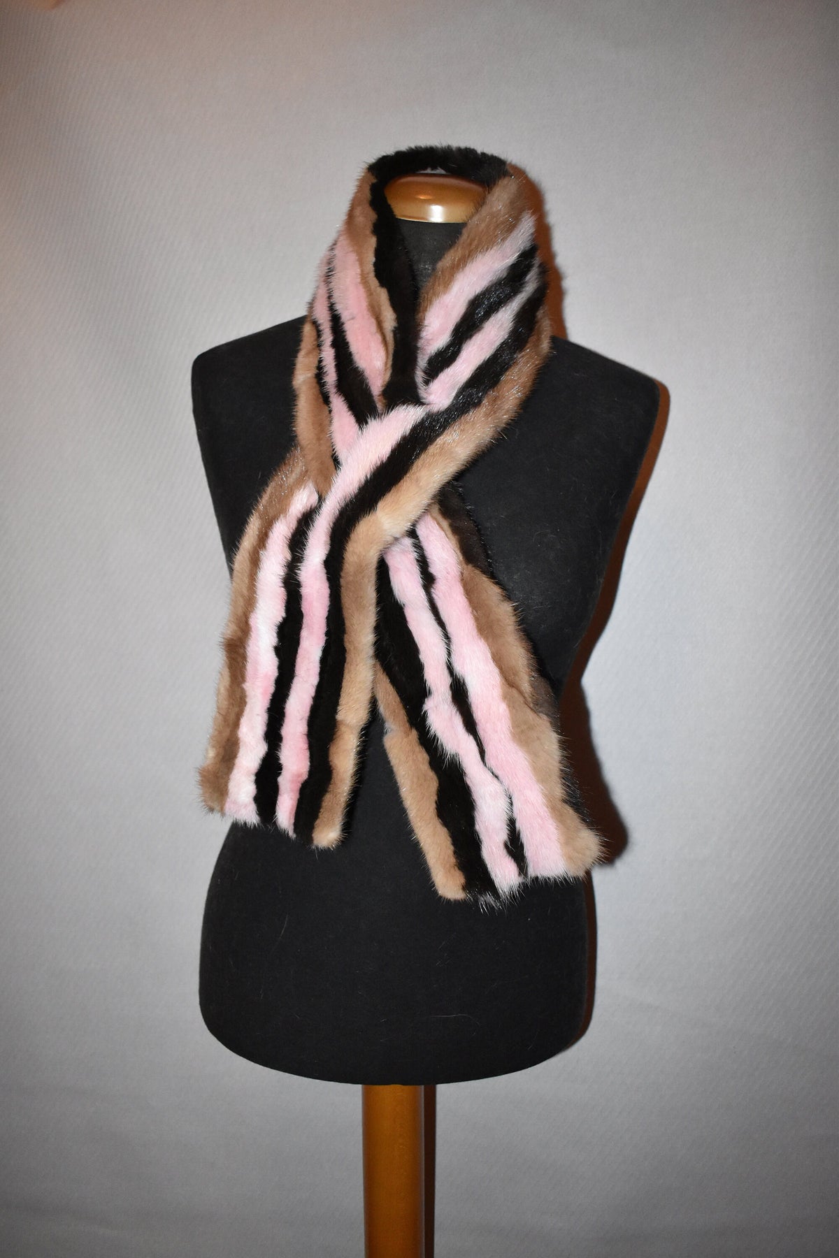 Beautiful Colorful  Real Mink  Fur Scarf. Mink fur scarf mix color!!! Luxury Gift For Her | Mother's day gift