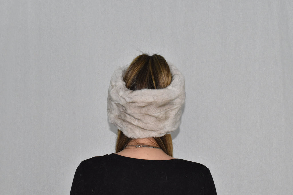 Fur Turban Band |  Fur headband | Rex rabbit Fur Headband For Womens |  Fur Head wrap | Gift For Her | One Size headband | Ear Warmer