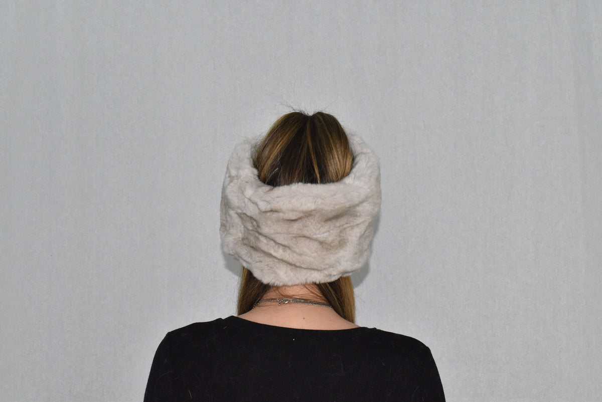 Fur Turban Band |  Fur headband | Rex rabbit Fur Headband For Womens |  Fur Head wrap | Gift For Her | One Size headband | Ear Warmer