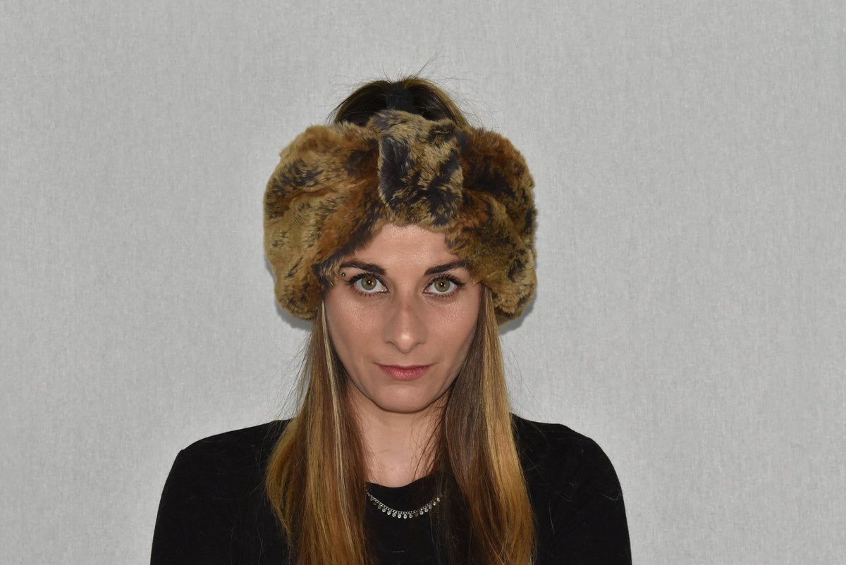 Fur headband | Rex rabbit Fur Headband For Womens | Fur Turban Band | Fur Head wrap | Gift For Her | One Size headband | Fur Ear Warmer
