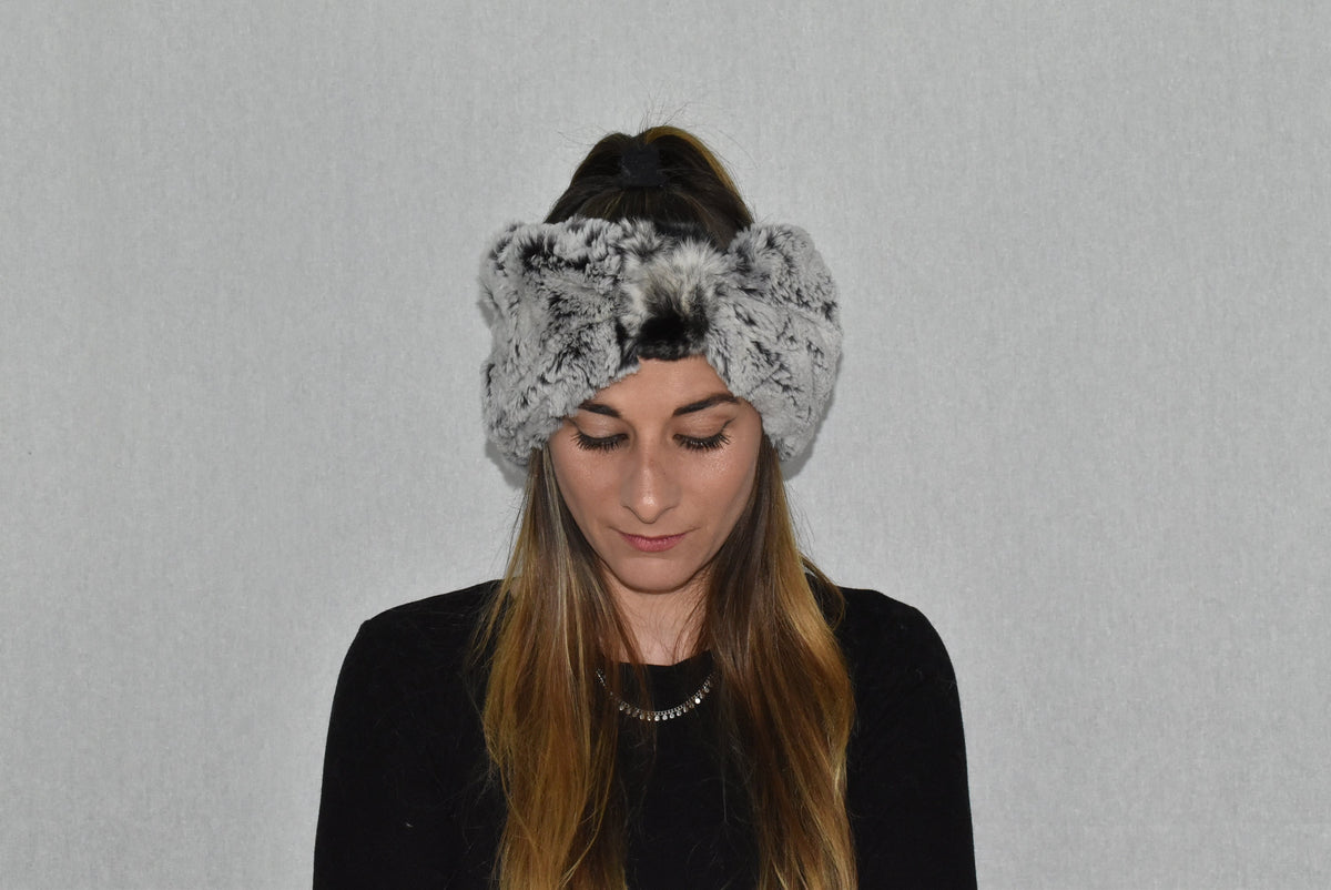 Fur Turban  Headband | Rex rabbit Fur Headband For Womens | Fur Turban Band | Fur Head wrap | Gift For Her | Fur Ear Warmer