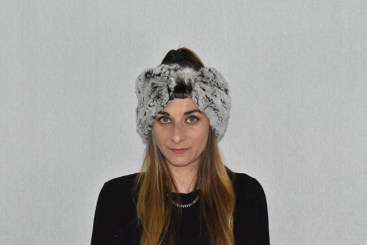 Fur Turban  Headband | Rex rabbit Fur Headband For Womens | Fur Turban Band | Fur Head wrap | Gift For Her | Fur Ear Warmer