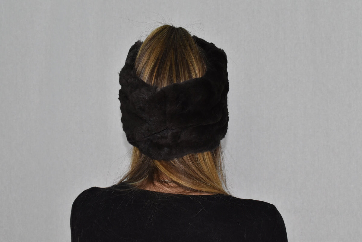 Fur Turban Band |  Fur headband | Rex rabbit Fur Headband For Womens |  Fur Head wrap | Gift For Her | One Size headband | Ear Warmer