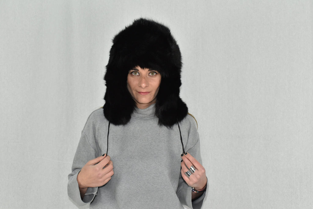 Fur Hat With Ear Flaps | Russian Fur Hat | Unisex Fox Fur Hat |  Fur Trapper Hat | Winter Hat For Women | Gift For Her
