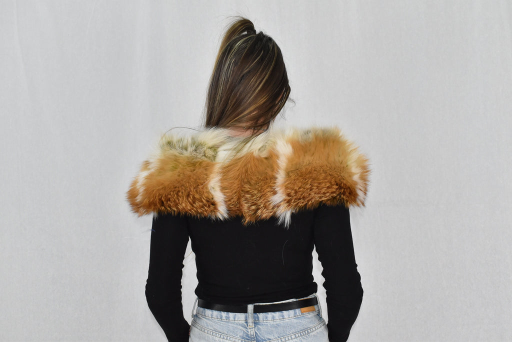 Beautiful Canadian Fox Fur Collar | Fur Collar For Coat And Jackets | Coat Collar | Fur Collar For Leather jacket | Detachable Fur collar