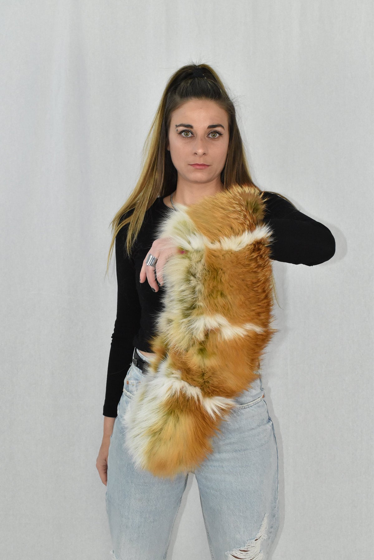 Beautiful Canadian Fox Fur Collar | Fur Collar For Coat And Jackets | Coat Collar | Fur Collar For Leather jacket | Detachable Fur collar